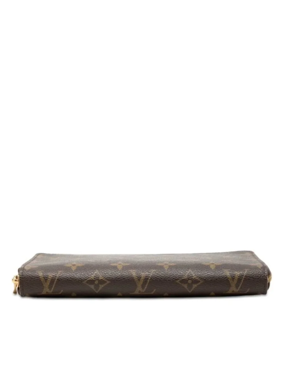 Louis Vuitton Monogram Zippy Organizer Zip Around Wallet Brown Leather